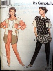 7769 EZ COLOR BLOCK SS-LS POCKET SHIRT,SLIM PANTS PATTERN 6-24